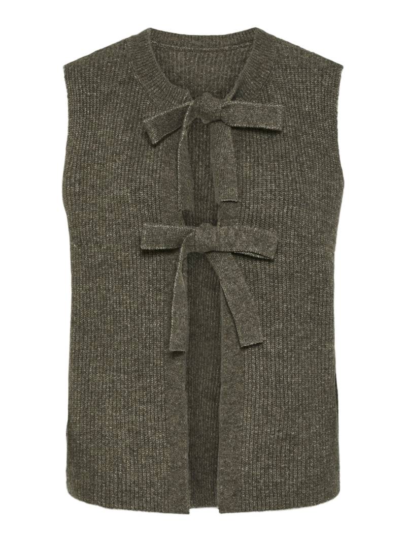 PIECES - PCSILLY SL REV TIE VEST KNIT NOOS BC morel - Gr. - L von PIECES