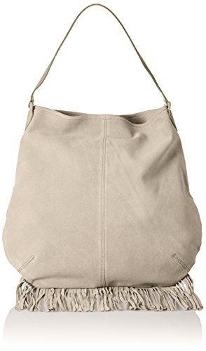 PIECES PCTABATHA Suede OBO Bag 17071608 Damen Schultertaschen 40x36x5 cm (B x H x T), Grau (Elephant Skin) von PIECES