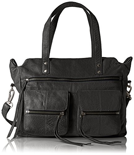 PIECES PCTEA Leather Bag 17071206 Damen Schultertaschen 35x28x11 cm (B x H x T), Schwarz (Black) von PIECES