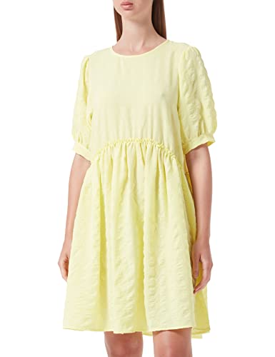 PIECES Women's PCVUDMILLA SS O-Neck PB Dress, Yellow Pear, S von PIECES