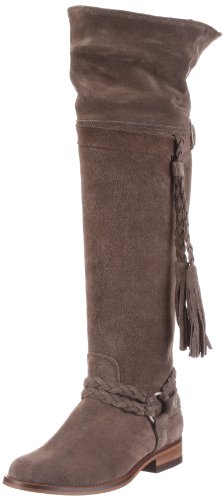 PIECES PIONA Shop Suede Boot - Hemp Sand 17036240, Damen Stiefel, Beige (Hemp Sand-), EU 40 von PIECES