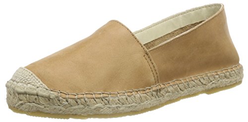PIECES PSKATIE Leather Espadrillos TAN, Damen Espadrilles, Braun (Tan), 38 EU (5 Damen UK) von PIECES