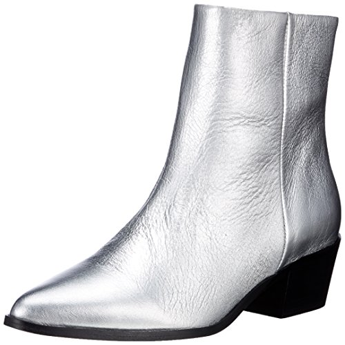 PIECES PSPEDRINE Leather Boot Silver, Stiefel, Silber (Silver Colour), 37 EU (4 UK) von PIECES