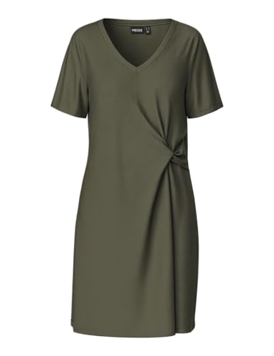 PIECES Pcanora Ss V-Neck Knot Dress JRS Bc von PIECES