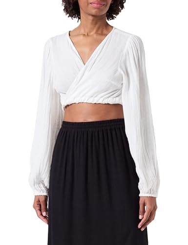 PIECES Pcastina Ls Wrap Crop Top New Tie Sww Bc von PIECES