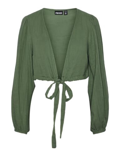 PIECES Pcastina Ls Wrap Crop Top New Tie Sww Bc von PIECES