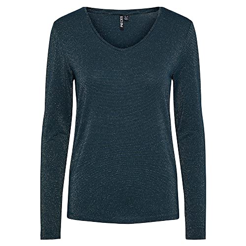 PIECES Pcbillo Ls V-Neck Lurex Stripes Noos PIECES Pcbillo Ls V-Neck Lurex Stripes Noos von PIECES