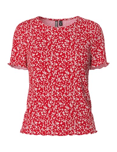 PIECES Pcflora Ss O-Neck Top Bc von PIECES