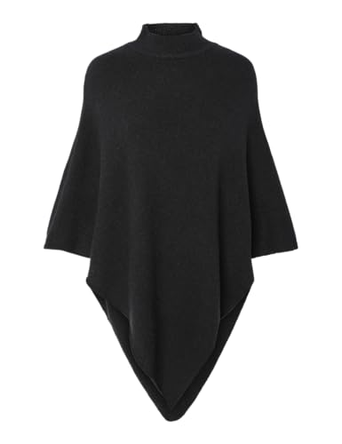 PIECES Pcfortuna High Neck Poncho Noos Bc, Schwarz,Einheitsgröße von PIECES