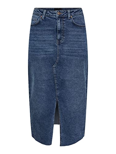 PIECES Pcjessie Hw Denim Midi Skirt Noos Exp von PIECES