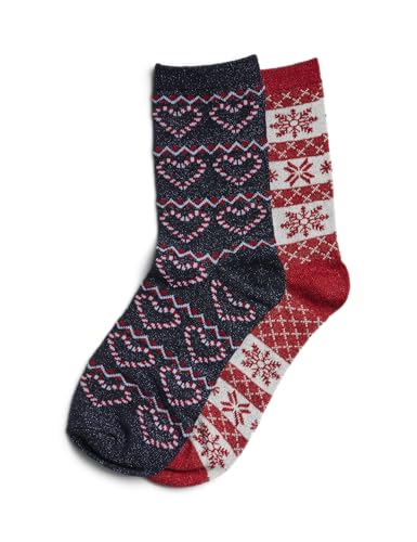 PIECES Pcjia Glitter Socks Box 2-Pack Bc von PIECES