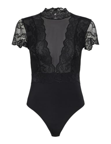 PIECES Pcmicca Ss High Neck Bodystocking Noos von PIECES