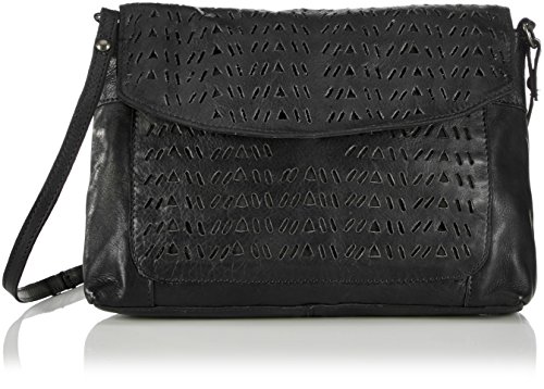 PIECES Pcnatalie Leather Cross Over Bag 17065239 Damen Umhängetaschen 25x17x5 cm (B x H x T), Schwarz (Black) von PIECES