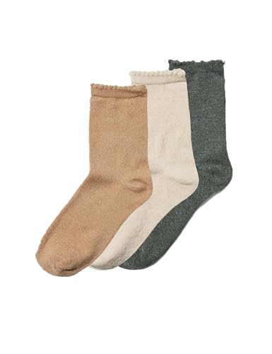 PIECES Pcsebby Glitter Long 3-Pack Socks Noos von PIECES