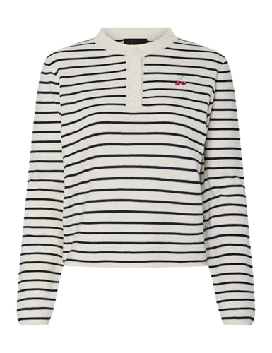 PIECES Pcsenna Ls Half Placket Knit Mpa Bc von PIECES