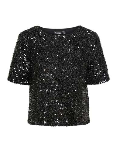 PIECES Pcserena Sequin Ss O-Neck Top Mm von PIECES