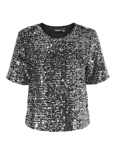 PIECES Pcserena Sequin Ss O-Neck Top Mm von PIECES