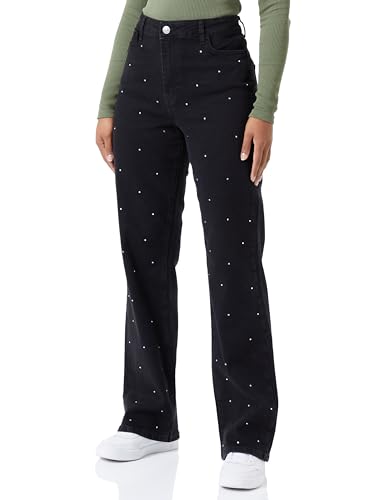 PIECES Pcsiffi Hw Wide Rhinestone Jeans BLC PIECES Pcsiffi Hw Wide Rhinestone Jeans BLC von PIECES