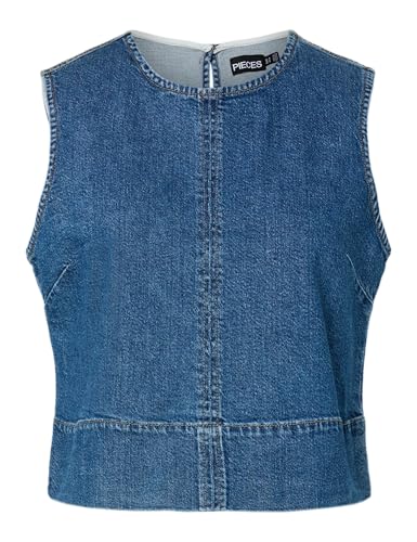 PIECES Pcsilke Sl Denim Top Noos Bc PIECES Pcsilke Sl Denim Top Noos Bc von PIECES