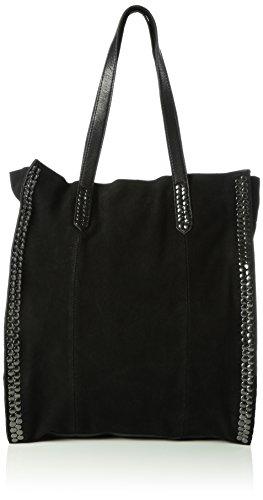 PIECES Pcvivian Suede Shopping Bag 17069138 Damen Shopper 32x38x12 cm (B x H x T), Schwarz (Black Black) von PIECES