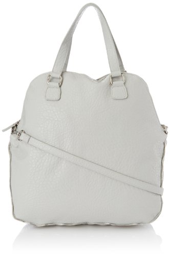 PIECES SEMINE Bag 17053803 Damen Henkeltaschen 40x41x14 cm (B x H x T), Grau (Chrome Grey) von PIECES