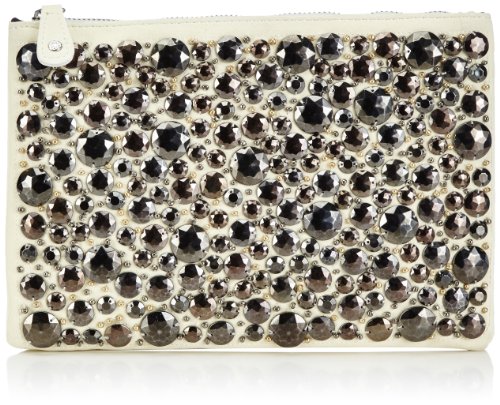 PIECES Silvia Clutch 17053755 Damen Clutches 26x17x2 cm (B x H x T), Elfenbein (Creme) von PIECES