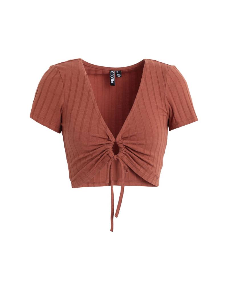 PIECES Top Damen Braun von PIECES