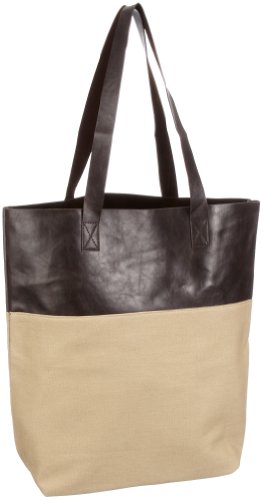 PIECES Temp Shop NET 17043313, Damen Umhängetaschen, Braun (Mocca), 39x41x13 cm (B x H x T) von PIECES