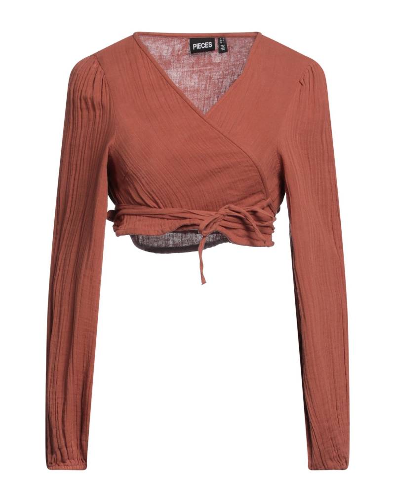 PIECES Top Damen Braun von PIECES