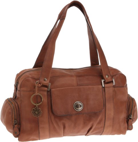 PIECES Totally ROYAL Leather SMALL Bag. 17036817, Damen Henkeltaschen, Schwarz (Mocca C-152001), 32x20x12 cm (B x H x T) von PIECES