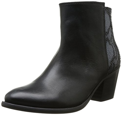 PIECES ULAI Leather Boot Black, Damen Kurzschaft Stiefel, Schwarz (Black), 38 EU (5 Damen UK) von PIECES