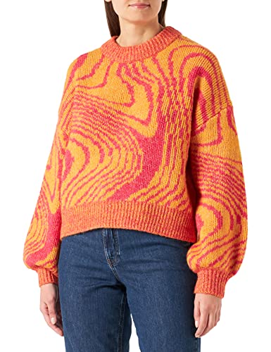 Pieces Women's PCMARA LS O-Neck Knit BC Pullover, Apricot, XS von PIECES
