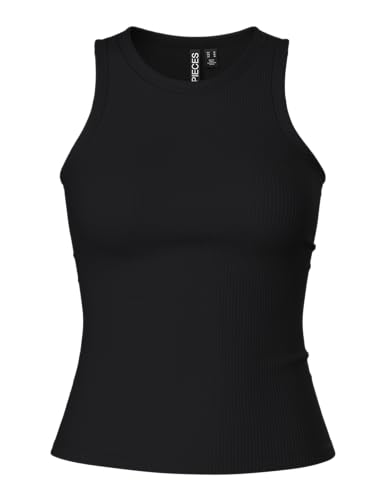 PIECES Damen Pcruka Boxer Tank Top Noos Bc, Schwarz,XS von PIECES
