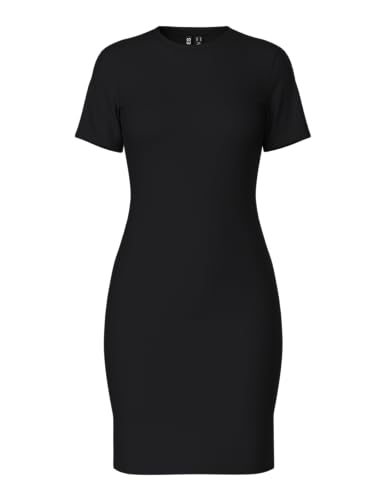 PIECES Damen Pcruka Ss Dress Noos, Schwarz, M von PIECES