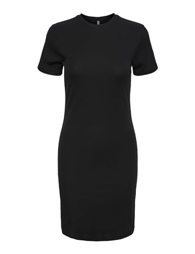 PIECES Damen Pcruka Ss Dress Noos, Schwarz, M von PIECES