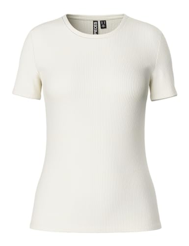 PIECES Damen Pcruka Ss Top Noos Bc, Cloud DancerL PIECES Damen Pcruka Ss Top Noos Bc, Cloud DancerL von PIECES