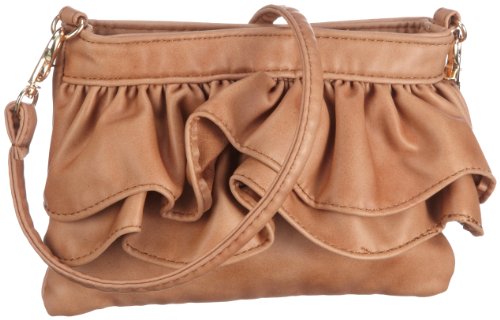 PIECES Zelma Party Bag 17038148, Damen Abendtaschen, Braun (Cognac.), 19x14x1 cm (B x H x T) von PIECES