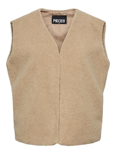 PIECES Pcfia Short Teddy Vest von PIECES