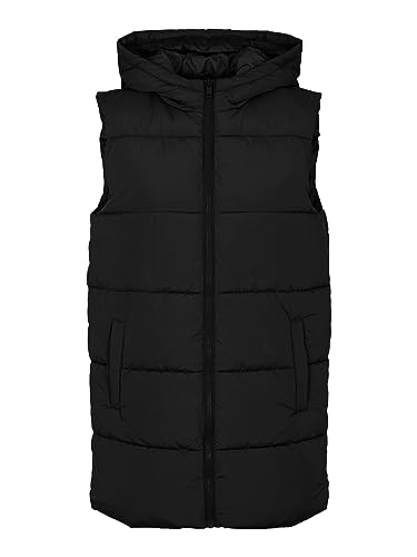 PIECES Damen Pcbee New Puffer Vest Bc Steppweste, Schwarz ,M von PIECES