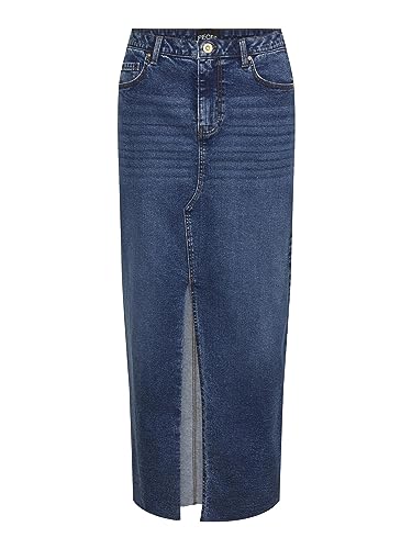 Pcjessie Hw Ankle Denim Skirt Noos Exp von PIECES