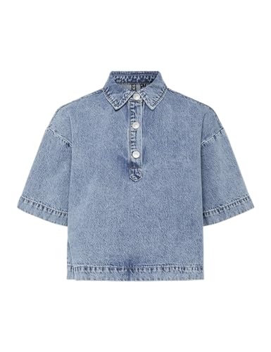 Pckenya Ss A-Shape Denim Top Noos Bc von PIECES