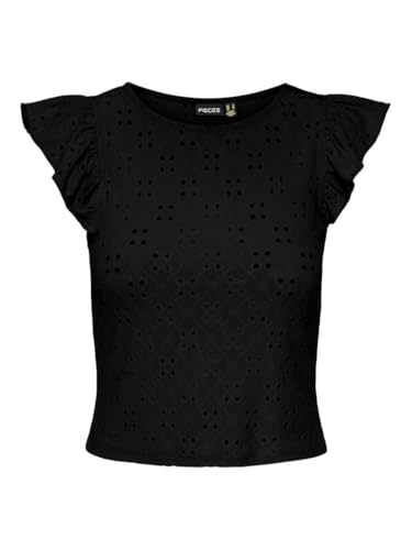 Pcmimi Sl O-Neck Frill Top Bc Pcmimi Sl O-Neck Frill Top Bc von PIECES