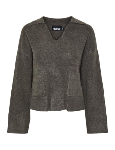 Pcnuna Ls V-Neck Polo Knit Bc Pcnuna Ls V-Neck Polo Knit Bc von PIECES