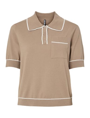Pcorina Ss Contrast Polo Knit Pwp Bc Pcorina Ss Contrast Polo Knit Pwp Bc von PIECES