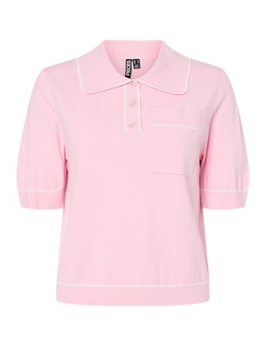 Pcorina Ss Contrast Polo Knit Pwp Bc Pcorina Ss Contrast Polo Knit Pwp Bc von PIECES