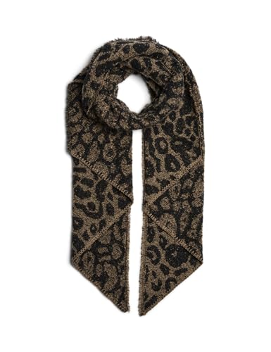 PIECES Damen Pcpyron Long Animal Scarf Noos Bc Schal 17151097,Tigers Eye/Aop:leo,Einheitsgröße von PIECES