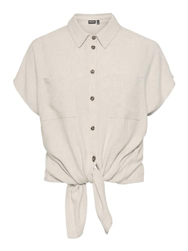 Pcvinsty Ss Linen Tie Shirt Noos von PIECES