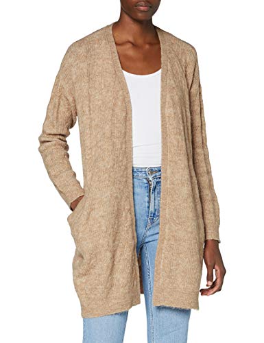 Pieces Damen PCBECKY LS Cable Knit Cardigan CP BC Strickjacke, Misty Rose/Detail:CP, L von PIECES