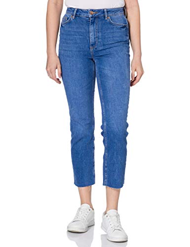 Pieces Damen PCDELLY HW Straight Electric BC Jeans, Medium Blue Denim, L von PIECES