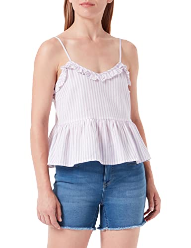 Pieces Damen Pcaggi Singlet Bc Top, Lavendula/Stripes:Stripes, M EU von PIECES